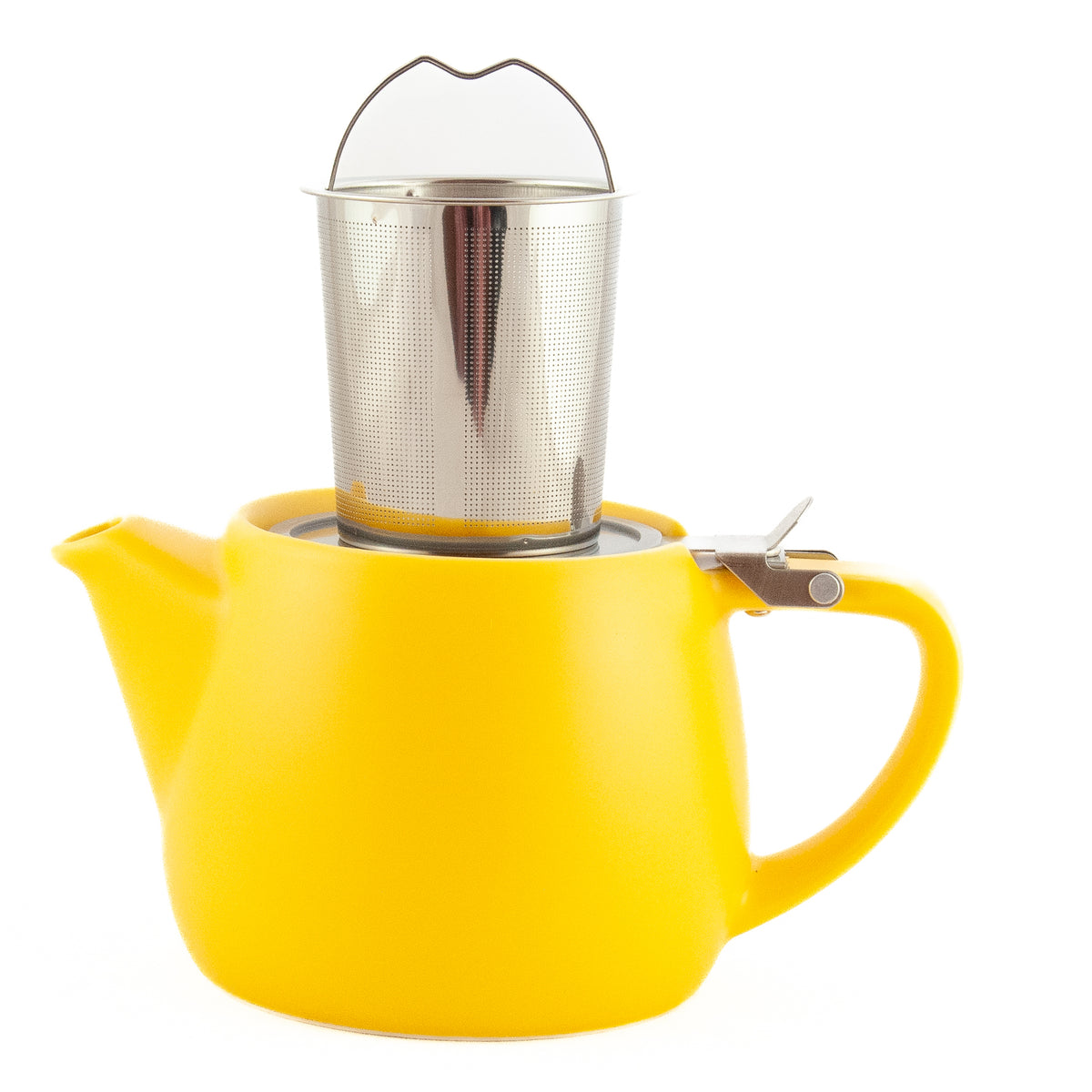 Stackable Colorful Porcelain Teapot Yellow The Boulder Tea Company