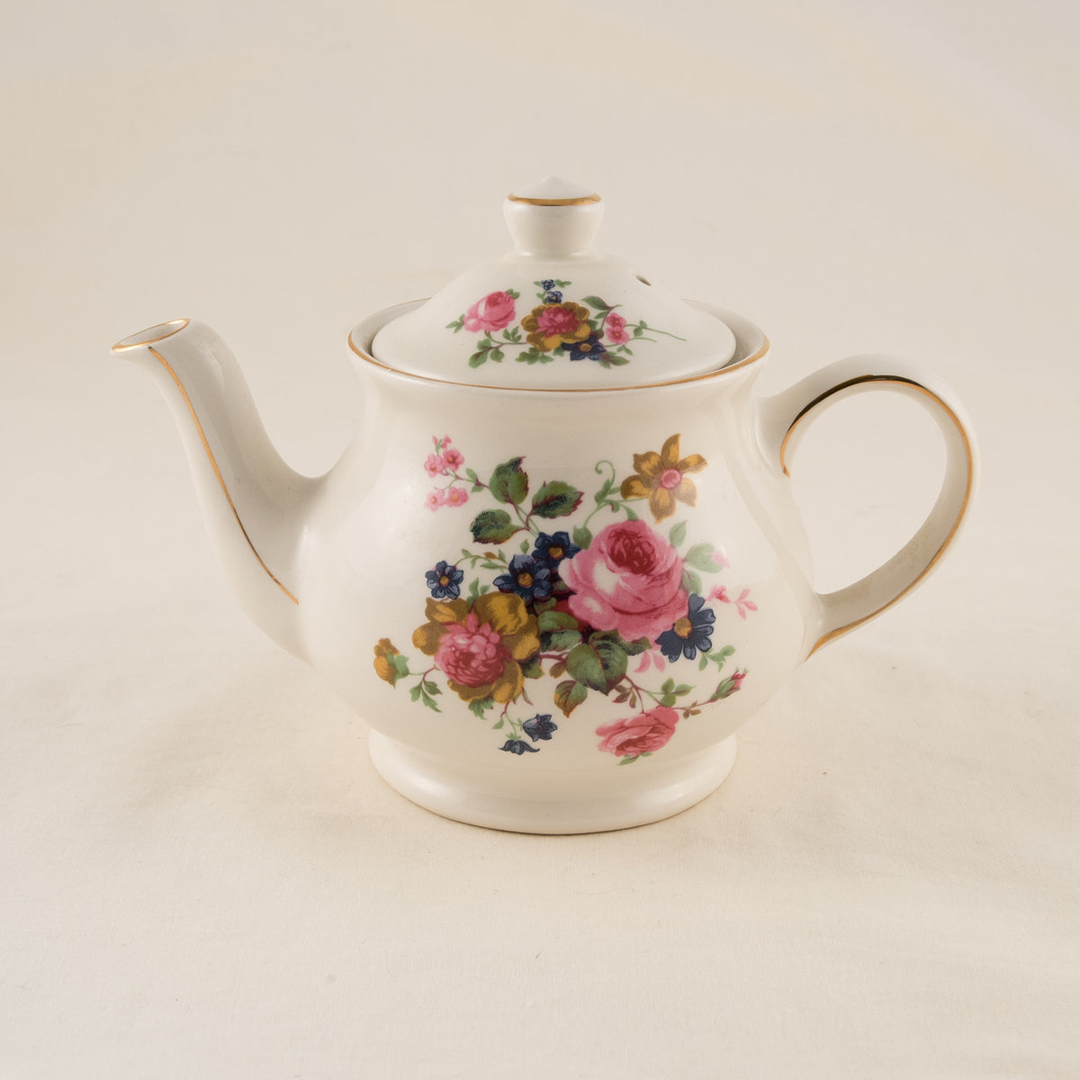 Southfields Mini Teapot Pink and Red Roses Made in England