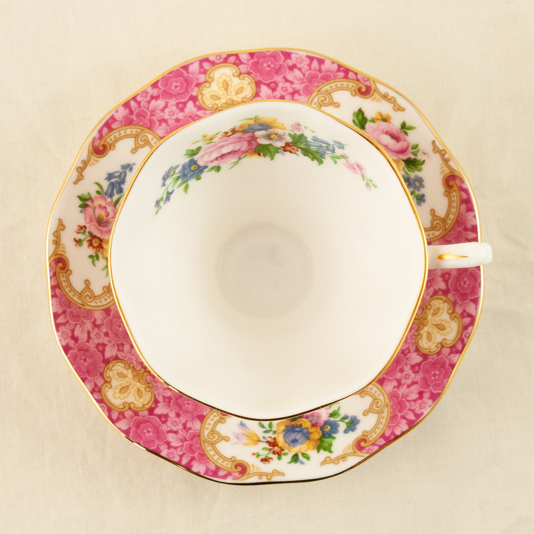 Vintage Royal Albert Lady Carlyle Pattern Teacup & Saucer (1004
