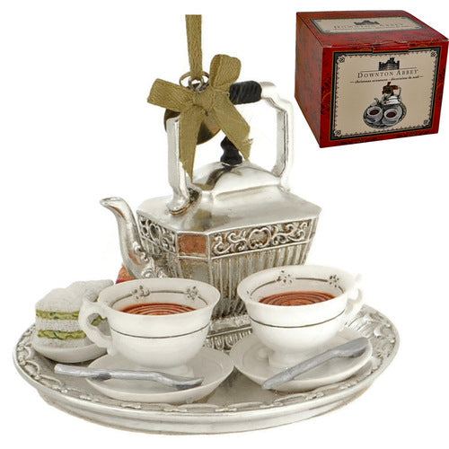 Downton Abbey Teapot Set Ornament - Kurt Adler – The Boulder Tea Company