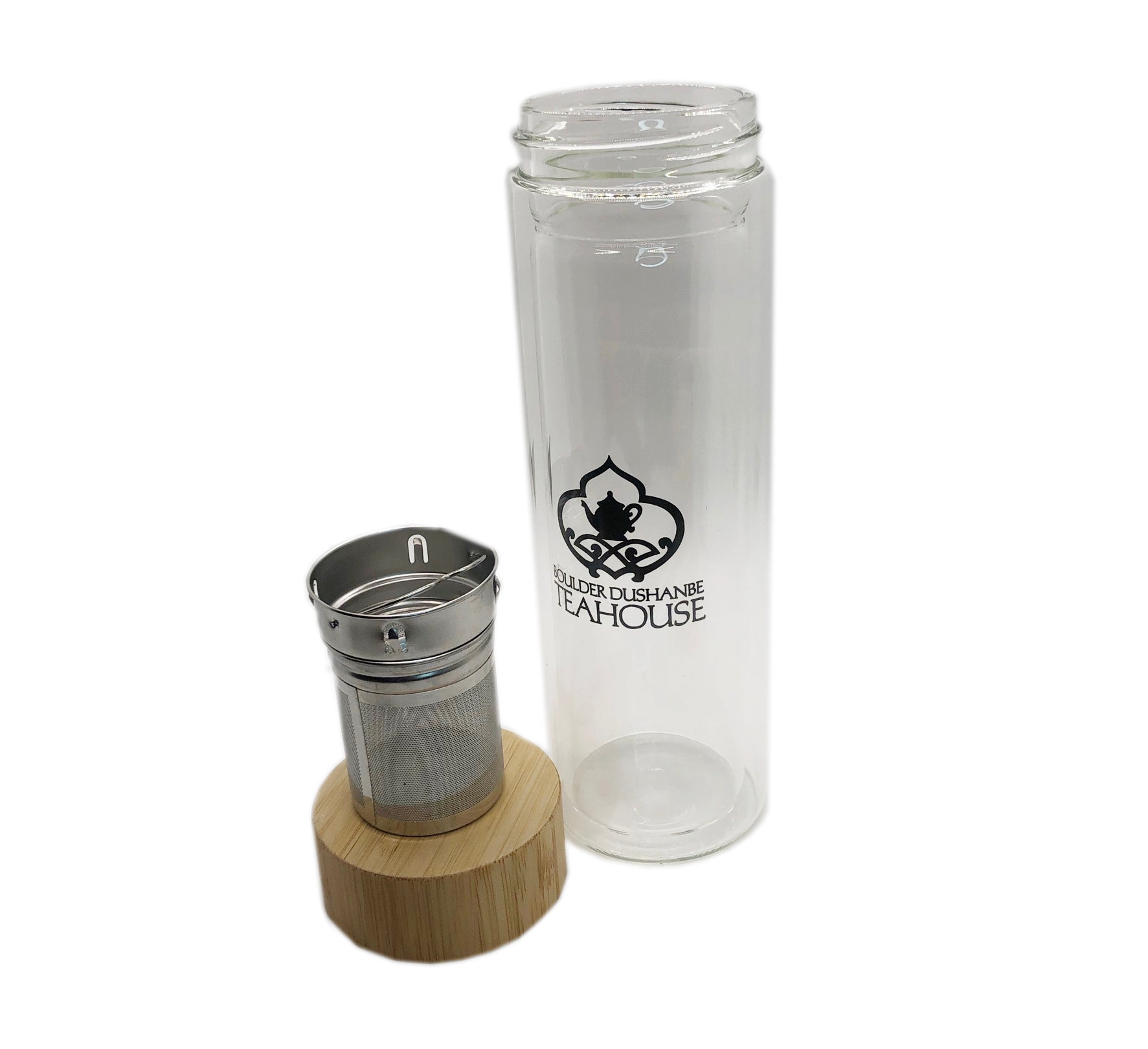 Teahouse Logo Glass Tea Tumbler with Infuser – The Boulder Tea Company